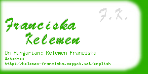 franciska kelemen business card